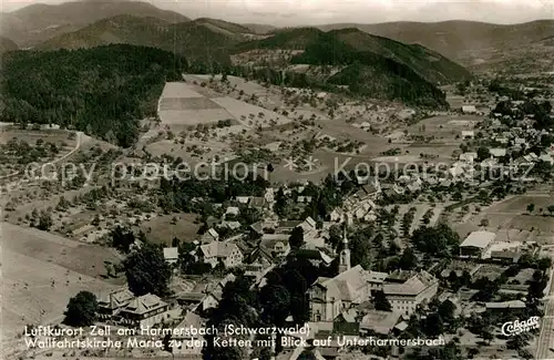 AK / Ansichtskarte Zell Harmersbach Fliegeraufnahme Wallfahrtskirche Maria zu den Ketten Kat. Zell am Harmersbach