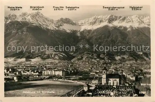 AK / Ansichtskarte Innsbruck Gesamtansicht Nordkette Kat. Innsbruck