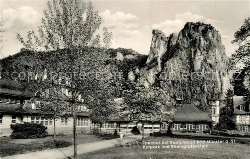 AK / Ansichtskarte Bad Muenster Stein Ebernburg Kurpark Rheingrafenstein Kat. Bad Muenster am Stein Ebernburg