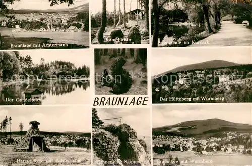 AK / Ansichtskarte Braunlage Huetteberg Wurmberg Gondelteich Achtermann Harzer  Kat. Braunlage Harz