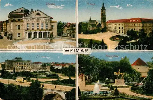 AK / Ansichtskarte Weimar Thueringen Theater Schloss Museum Karlsplatz  Kat. Weimar