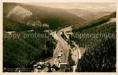 AK / Ansichtskarte Oberhof Thueringen Blick vom Baerenstein auf Bahnhof  Kat. Oberhof Thueringen