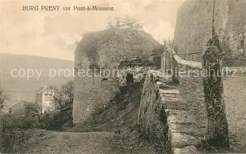 AK / Ansichtskarte Pont a Mousson Burg Preny  Kat. Pont a Mousson