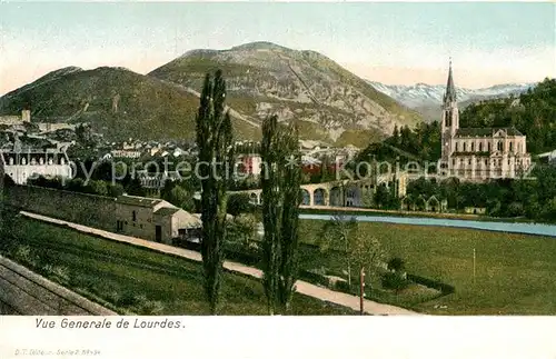 AK / Ansichtskarte Lourdes Hautes Pyrenees Vue generale  Kat. Lourdes