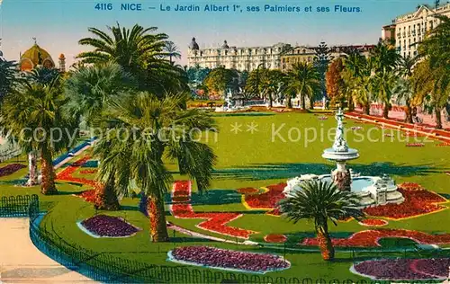 AK / Ansichtskarte Nice Alpes Maritimes Le Jardin Albert I ses Palmiers et ses Fleurs Kat. Nice