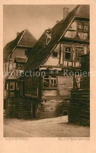 AK / Ansichtskarte Bad Wimpfen Klostergasse Kat. Bad Wimpfen