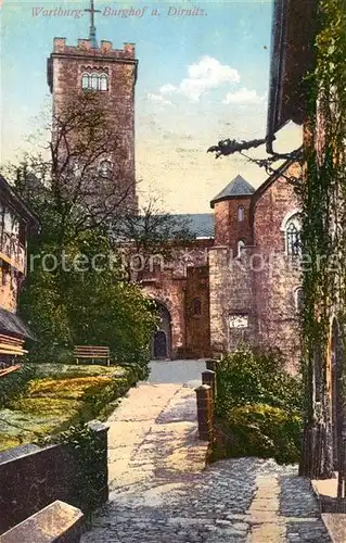 AK / Ansichtskarte Wartburg Eisenach Burghof und Dirnitz Kat. Eisenach