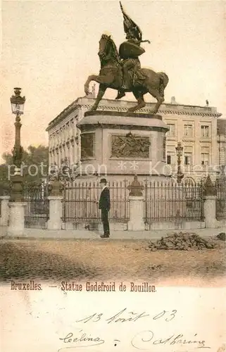 AK / Ansichtskarte Bruxelles Bruessel Statue Godefroid de Bouillon Kat. 