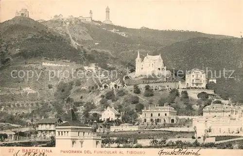 AK / Ansichtskarte Barcelona Cataluna Panorama del Funicuar al Tibidabo Kat. Barcelona