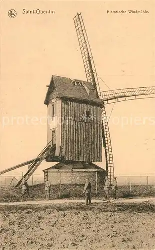 AK / Ansichtskarte Saint Quentin Aisne Historische Windmuehle