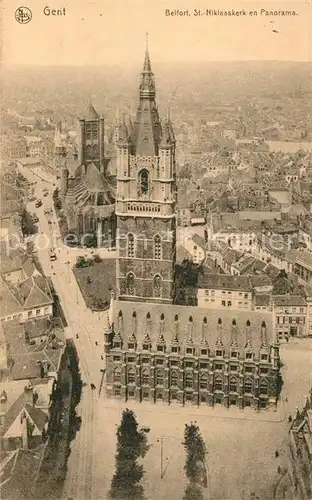 AK / Ansichtskarte Gent Gand Flandre Fliegeraufnahme St. Niklaaskerk en Panorama Kat. 