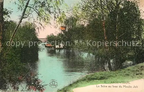 AK / Ansichtskarte Argenteuil Val d Oise La Seine au bras du Moulin Joli Kat. Argenteuil