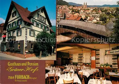 AK / Ansichtskarte Forbach Baden Gasthaus Pension Gruener Hof Kat. Forbach