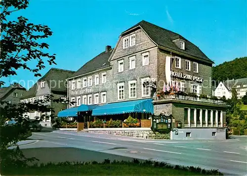 AK / Ansichtskarte Fredeburg Schmallenberg Hotel Zur Post