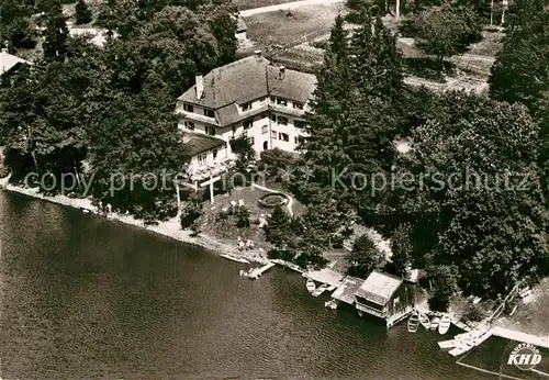 AK / Ansichtskarte Abtsee Salzach Fliegeraufnahme Hotel Pension Seebad Kat. Laufen