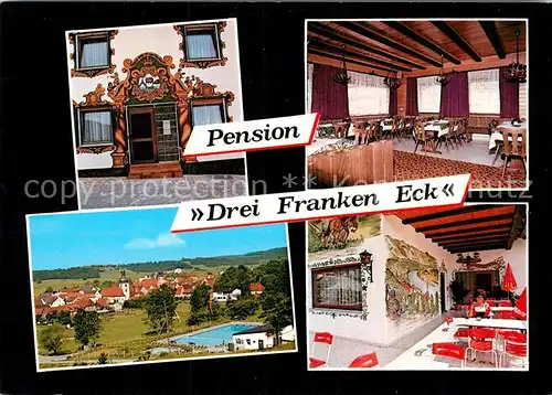 AK / Ansichtskarte Aschbach Oberfranken Pension Drei Franken Eck Kat. Schluesselfeld