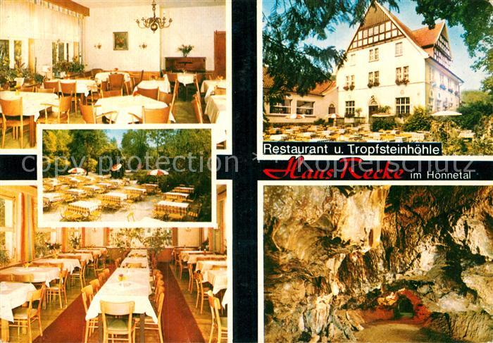 Ak Ansichtskarte Binolen Restaurant Tropfsteinhoehle Haus Recke