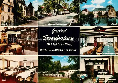 AK / Ansichtskarte Halle Westfalen Hotel Restaurant Pension Tatenhausen Saal Garten Schloss Kat. Halle (Westf.)