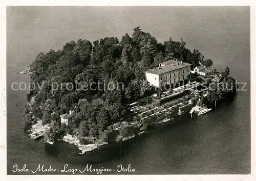 AK / Ansichtskarte Isola Madre Giardino Botanico Lago Maggiore veduta aerea Kat. Italien