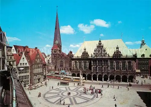 AK / Ansichtskarte Bremen Marktplatz mit Rathaus und Unser Lieben Frauenkirche Hansestadt Kat. Bremen