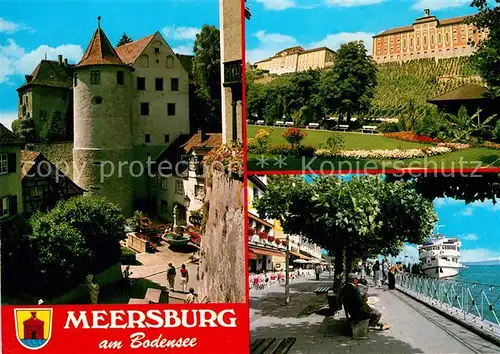 AK / Ansichtskarte Meersburg Bodensee Kurpark Burg Anlegestelle Kat. Meersburg