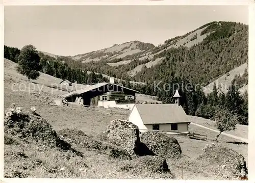 AK / Ansichtskarte Oberstaufen Kirche Hochalm Kat. Oberstaufen