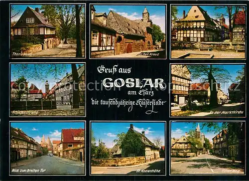 AK / Ansichtskarte Goslar Blick zum Breiten Tor Sankt Annenhoehe Heilig Kreuz  Kat. Goslar