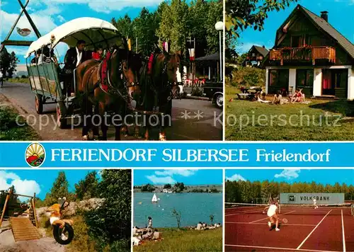 AK / Ansichtskarte Frielendorf Feriendorf Silbersee Kutsche Tennisplatz Badestrand Spielplatz Kat. Frielendorf