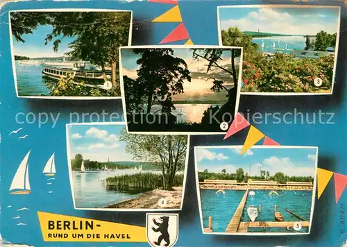 AK / Ansichtskarte Berlin Rund um die Havel Wannsee Pfaueninsel  Kat. Berlin