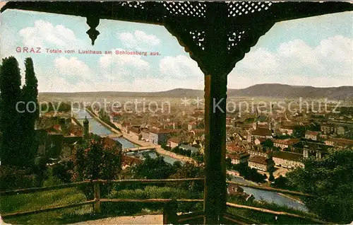 AK / Ansichtskarte Graz Steiermark Blick vom Lusthaus am Schlossberg Kat. Graz