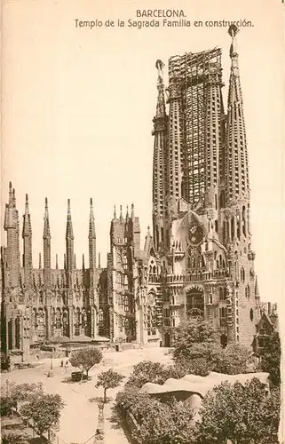 AK / Ansichtskarte Barcelona Cataluna Templo de la Sagrada Famili en construccion Kat. Barcelona