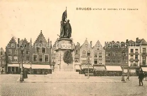 AK / Ansichtskarte Bruges Flandre Statue de Breydel et de Coninck Kat. 