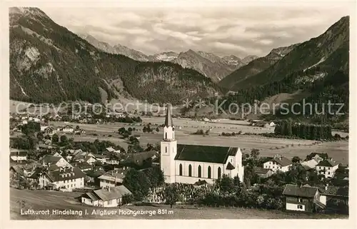 AK / Ansichtskarte Hindelang Allgaeuer Hochgebirge Kirche Kat. Bad Hindelang