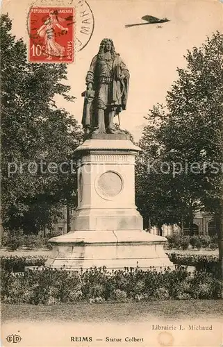 AK / Ansichtskarte Reims Champagne Ardenne Statue Colbert Kat. Reims