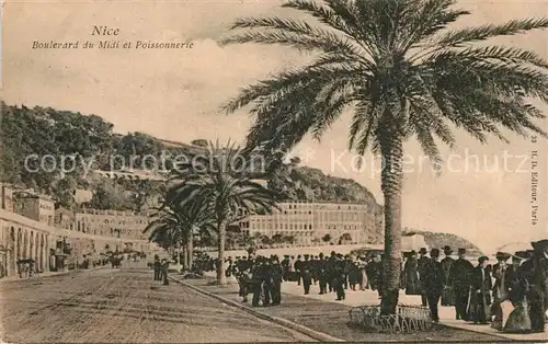 AK / Ansichtskarte Nice Alpes Maritimes Boulevard du Midi et Poissonnerie Kat. Nice