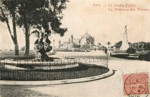 AK / Ansichtskarte Nice Alpes Maritimes Jardin Public Fontaine des Tritons Kat. Nice