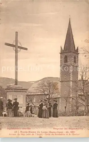 AK / Ansichtskarte Notre Dame du Laus Avenue du Gap Croix de Jerusalem et le Clocher Kat. Saint Etienne le Laus