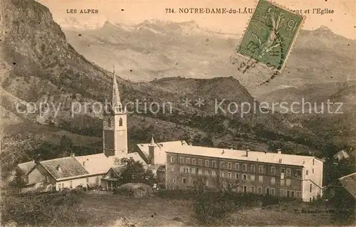 AK / Ansichtskarte Notre Dame du Laus Couvant et l Eglise et les Alpes Kat. Saint Etienne le Laus