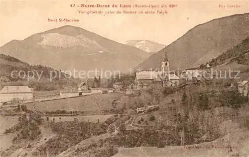 AK / Ansichtskarte Notre Dame du Laus Vue generale prise du Rocher ou niche l aigle Eglise Montagnes Kat. Saint Etienne le Laus