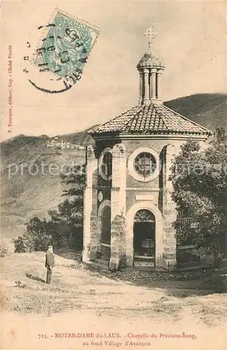 AK / Ansichtskarte Notre Dame du Laus Chapelle du Precieux Sang au fond Village d Avancon Kat. Saint Etienne le Laus