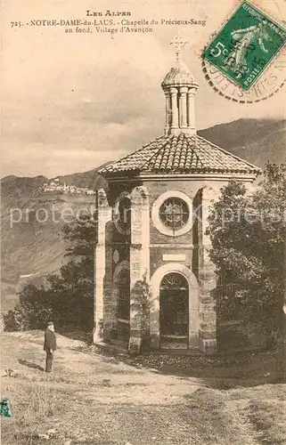 AK / Ansichtskarte Notre Dame du Laus Chapelle du Precieux Sang au fond Village d Avancon Kat. Saint Etienne le Laus