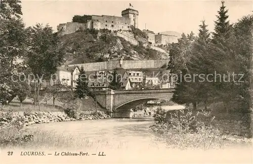 AK / Ansichtskarte Lourdes Hautes Pyrenees Chateau Fort Pont Kat. Lourdes