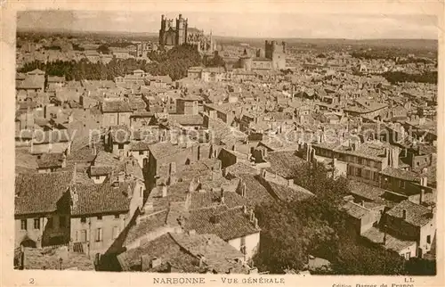 AK / Ansichtskarte Narbonne Aude Vue generale sur la ville avec Cathedrale Kat. Narbonne