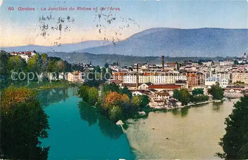 AK / Ansichtskarte Geneve GE La Jonction du Rhone et de l Arve Kat. Geneve