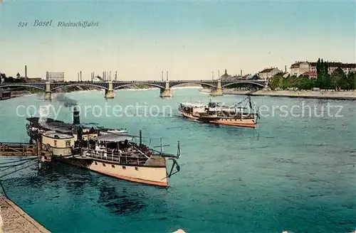 AK / Ansichtskarte Basel BS Rheinschifffahrt Dampfer Bruecke Kat. Basel