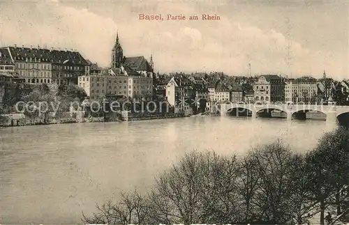 AK / Ansichtskarte Basel BS Partie am Rhein Kat. Basel