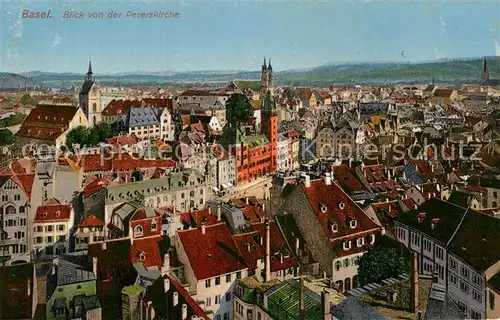 AK / Ansichtskarte Basel BS Stadtpanorama Blick von der Peterskirche Kat. Basel