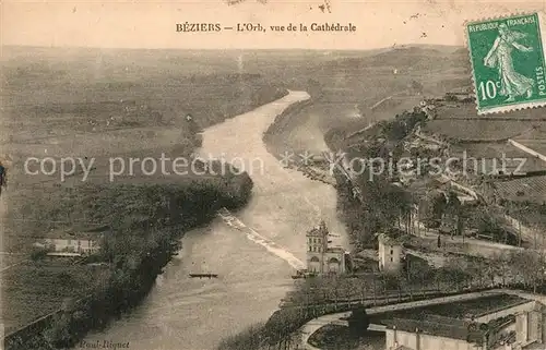 AK / Ansichtskarte Beziers Orb vue de la Cathedrale Kat. Beziers