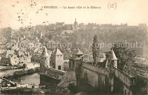 AK / Ansichtskarte Fougeres Stadtmauer Chateau Kat. Fougeres
