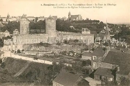 AK / Ansichtskarte Fougeres Panorama Stadtmauer Schloss Kirche Leonard Sulpice Kat. Fougeres